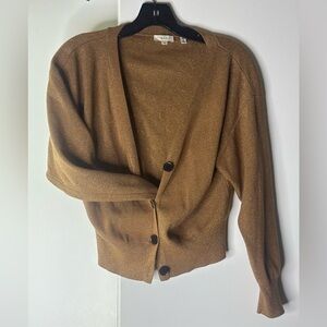 Gold Sparkle Button-Up Cardigan